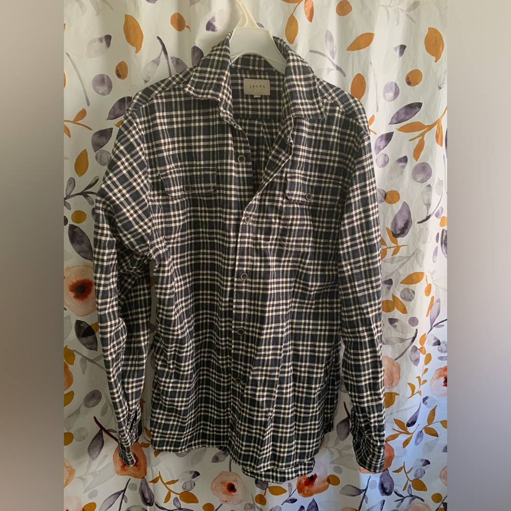 Jachs Plaid Button-Down Shirt/Jacket Sz LT